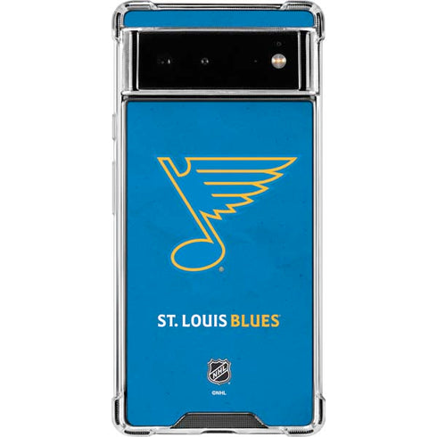 NHL St. Louis Blues Distressed Google Pixel 6 Clear Case